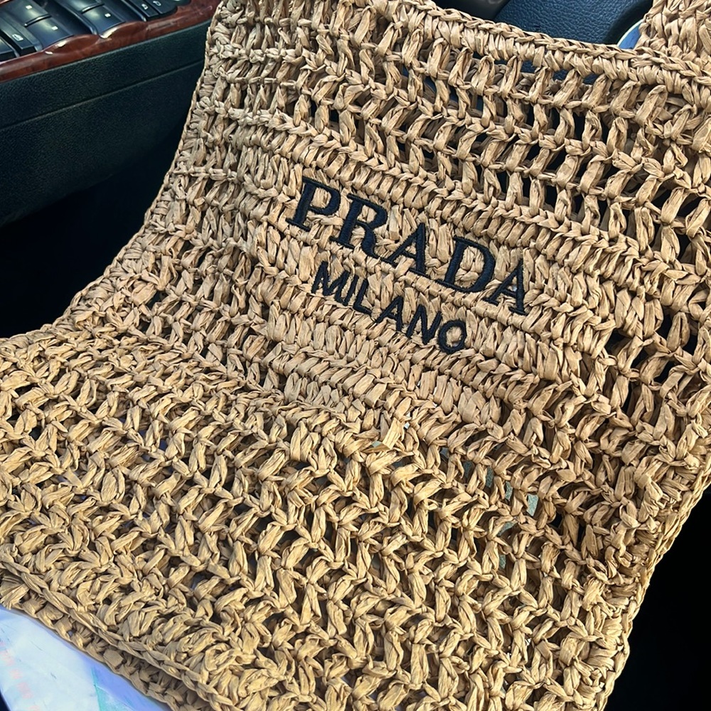prada crochet tote